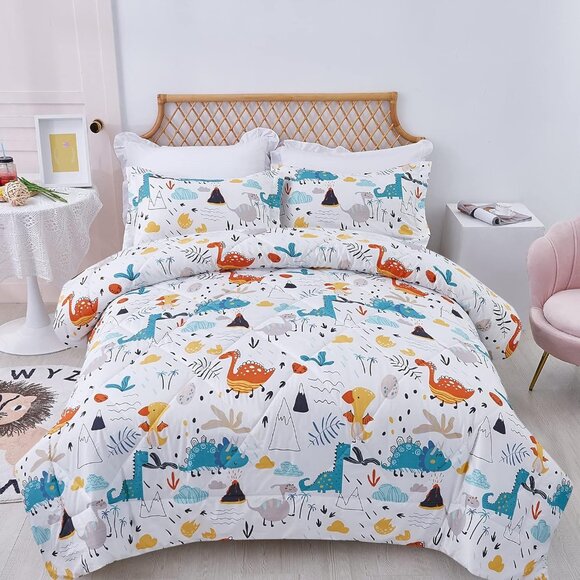 New 2 Piece Dinosaurs Comforter Set • Twin Size - Picture 2 of 6